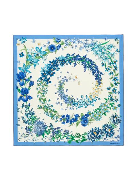 FERRAGAMO Ferragamo Women Fo Primavera Spring-Print Silk Scarf
