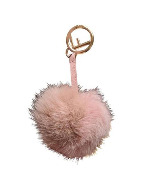 Fendi Women Red Fox Fur Bicolor Pom Pom Bag Beige Pink Charm – Luosophy