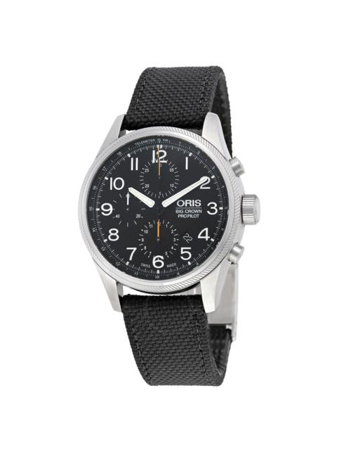 Other Designers Oris - Oris Big Crown ProPilot Chronograph Black Dial Black Canvas Men's Watch 774-7699-4134BKFS