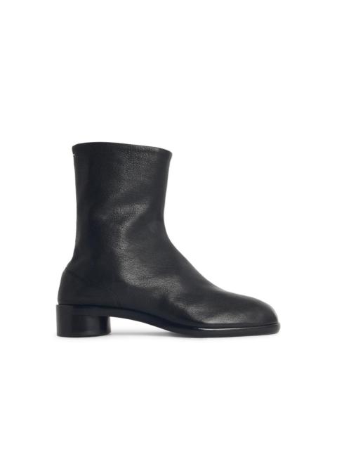 Maison Margiela Maison Margiela 'Tabi' Black Leather Ankle Boots Men