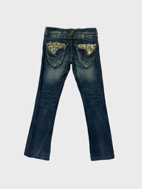 Hysteric Glamour Flare REDPEPPER Buckle Rare Design Clawmark Low Rise Denim