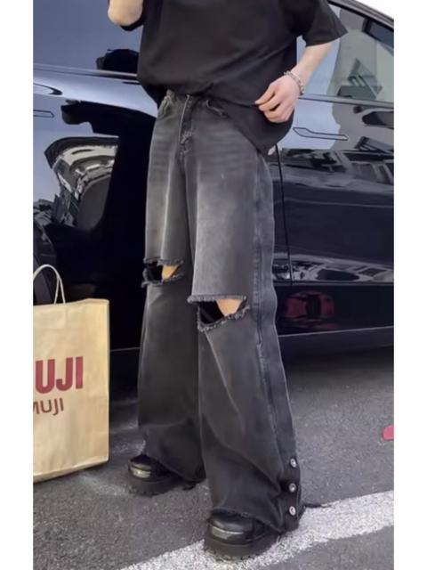 Other Designers Other - Distressed Baggy Stacked Denim Jeans