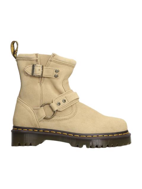 Dr. Martens Anistone Hrns Low Heels Ankle Boots In Beige Suede