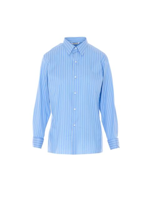 AURALEE Auralee Women Cotton Silk Stripe Double-Cuff Shirt