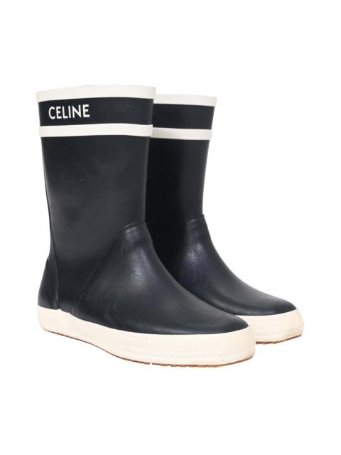 CELINE CELINE Women's Rubber Logo Rain Boot (Authentic Pre-Loved)