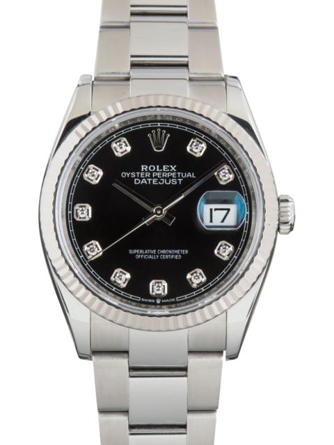 ROLEX Pre-Owned Rolex Datejust Ref 126234 Black Diamond Dial
