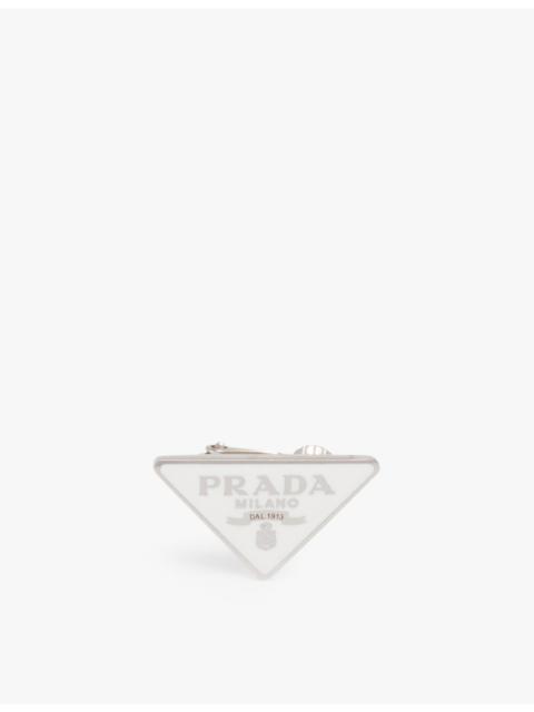 Prada Symbole enamelled 925 sterling silver clip-on earring