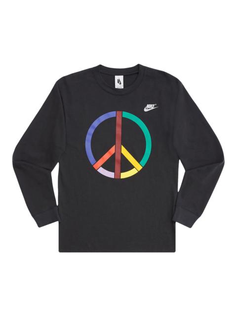 Nike Nike x Olivia Kim Long Sleeve Tee 'Off Noir/Metallic Silver'