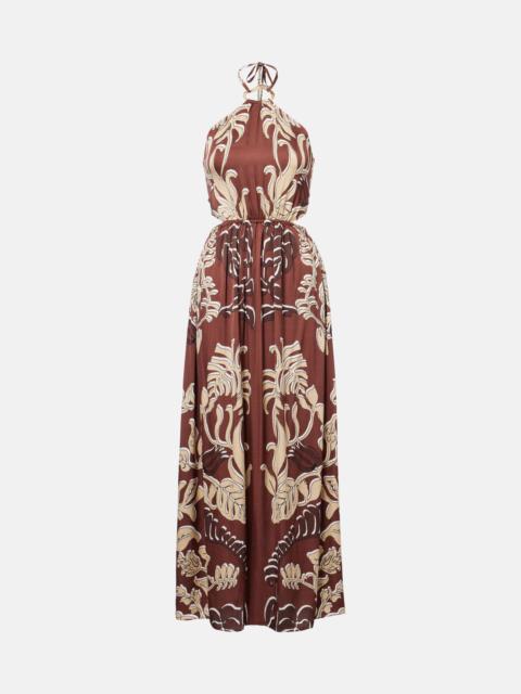 Poupette St Barth Isore printed halterneck maxi dress