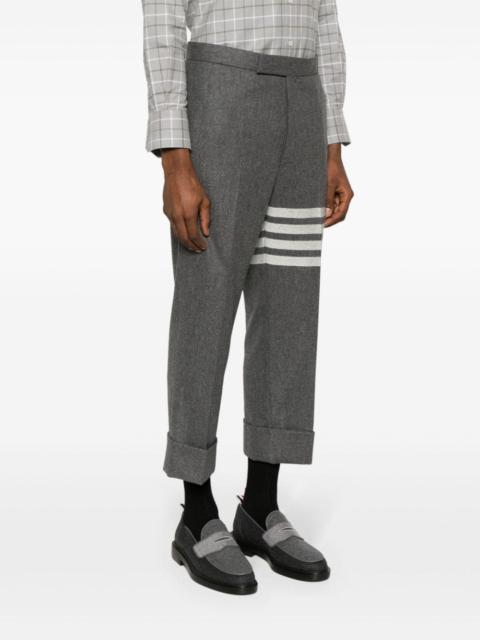 THOM BROWNE Men Low Rise Drop Crotch Backstrap Trouser In Engineered 4 Bar Flannel