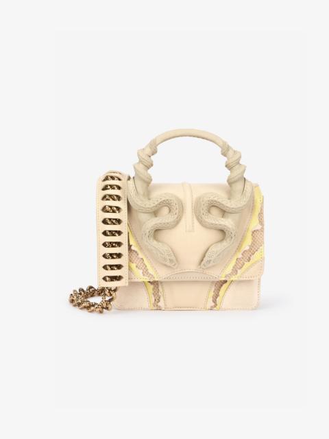Roberto Cavalli Small Ivory Bag With Snakes