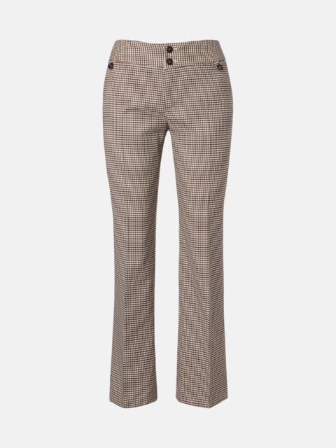 Etro Checked wool-blend flared pants