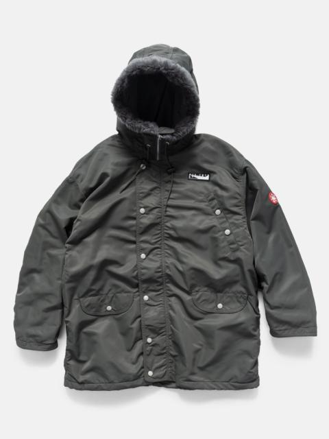 Cav Empt Synth Fur Hood Zip Coat Grey