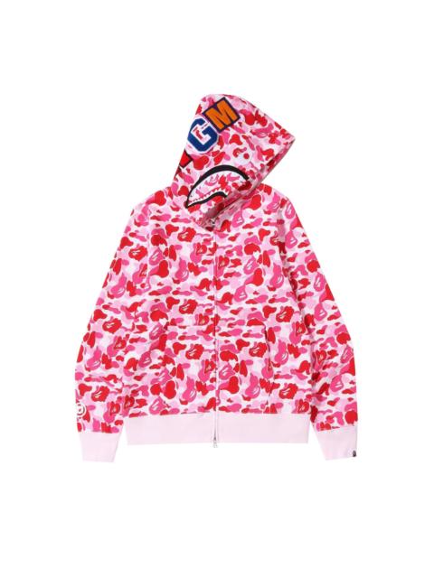 A BATHING APE® BAPE ABC Camo Shark Full Zip Hoodie 'Pink' - 1J70