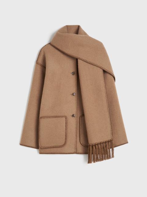 TOTEME Embroidered scarf jacket camel