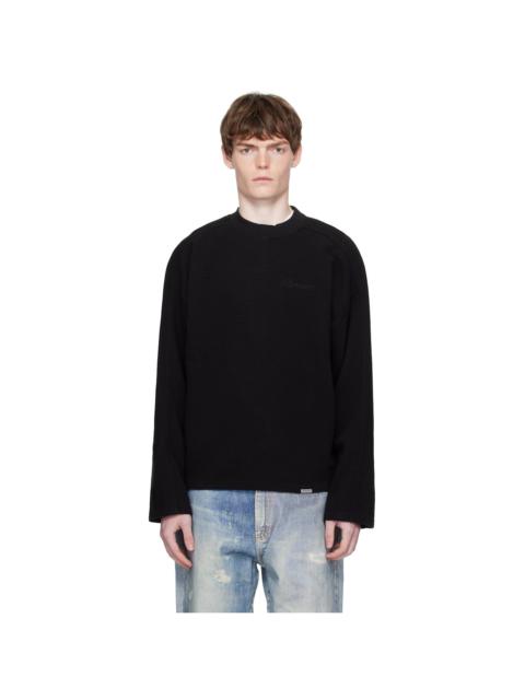 Black Waffle Long Sleeve T-shirt