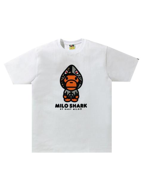 A BATHING APE® BAPE Milo Shark Tee 'White/Grey'