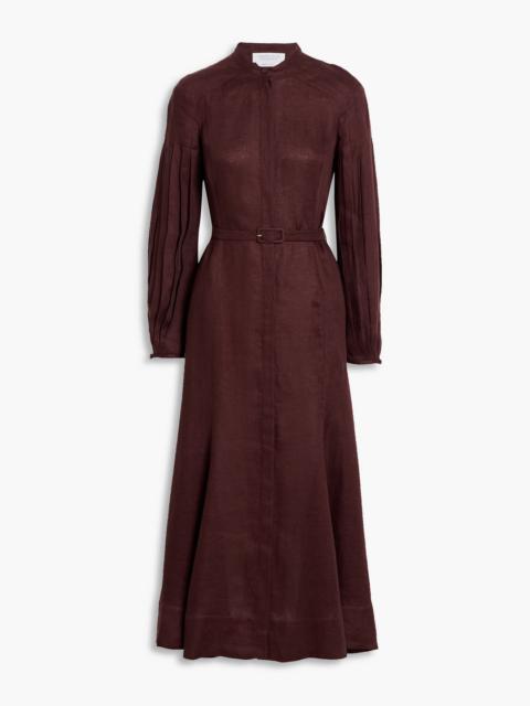 GABRIELA HEARST Lydia belted linen midi dress