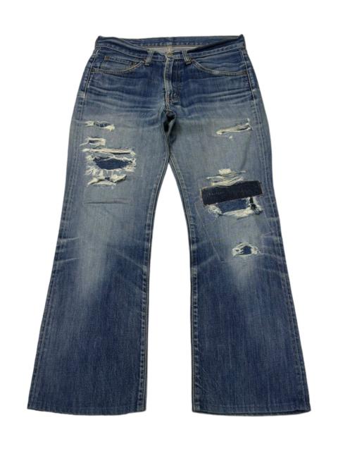 Other Designers VINTAGE LEVIS 517 PATCHWORK DISTRESS FLARE JEANS