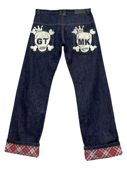 Other Designers Punk and Yo - 💀🔥Vintage KOBAYASHI DENIM Punk Skull Crown Blue Jeans