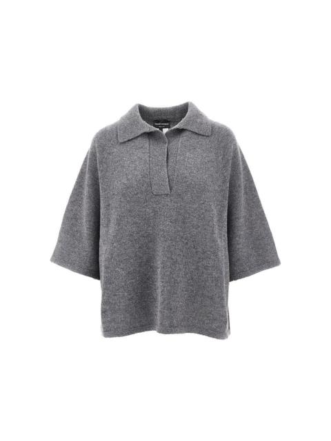 EMPORIO ARMANI WOOL AND CASHMERE POLO SWEATER