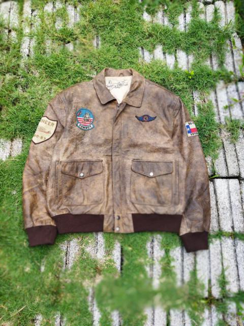Other Designers Vintage - Vintage Pioneer Tomboy Voyager Flight Leather Jacket