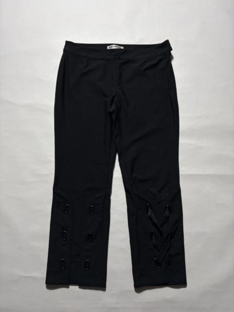 ISSEY MIYAKE ISSEY MIYAKE LEATHER LACE UP NYLON PANTS