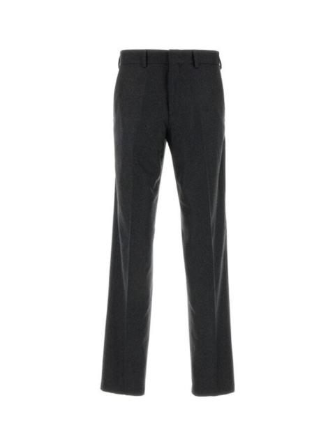 Fendi Men Dark Grey Stretch Cashmere Pant