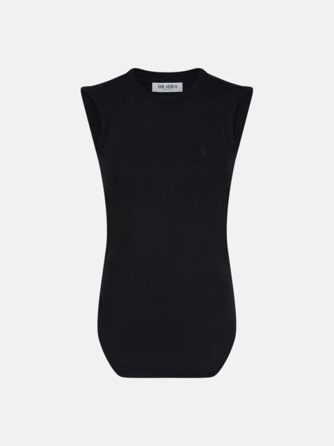 THE ATTICO "REESE'' BLACK TANK TOP