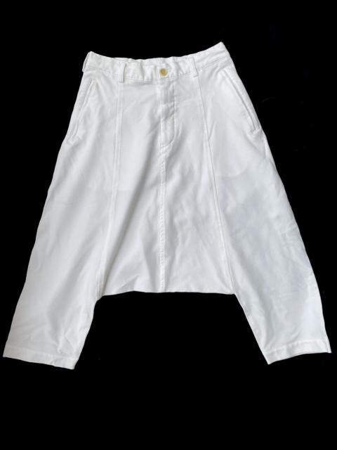 Comme Des Garçons Black CDG White Drop Crotch Shorts