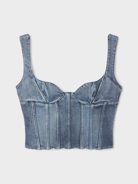 Off-White Bustier Top Denim Blue