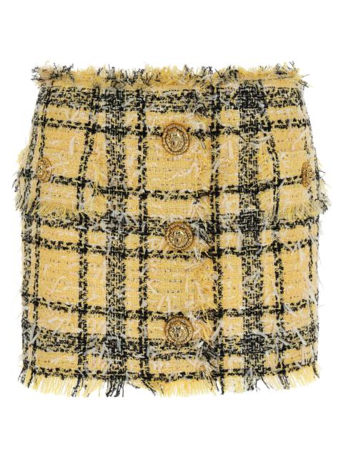 Balmain Balmain Women Lurex Tweed Skirt