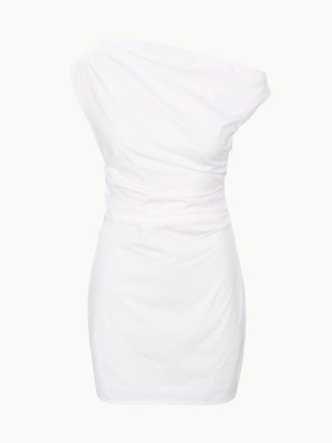 STAUD STAUD PHARE MINI DRESS WHITE