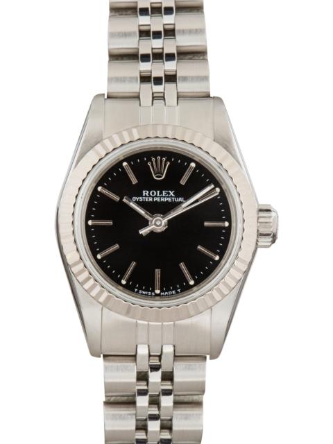 ROLEX Pre-Owned Rolex Oyster Perpetual 67194 Black Dial