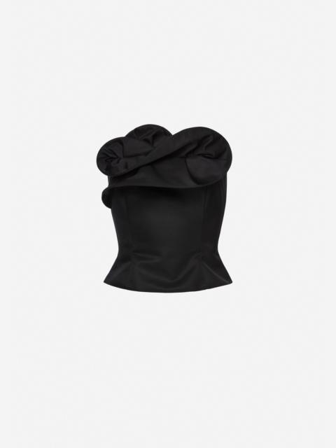 MAGDA BUTRYM Wool and silk corset with sculptural neckline in black