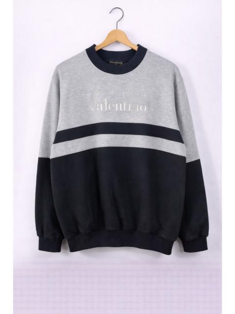Other Designers Japanese Brand - Vintage Franco Valentino Italy Two-Tone Crewneck Sweatshirt