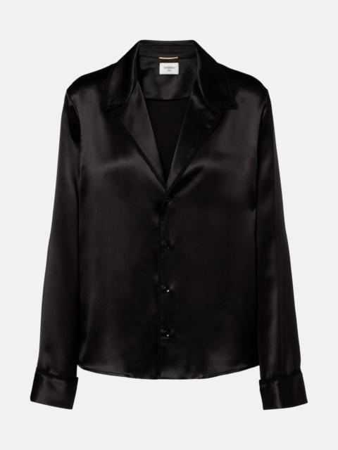 SAINT LAURENT Silk satin shirt