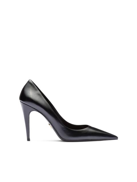 Prada 100mm brushed-leather pumps