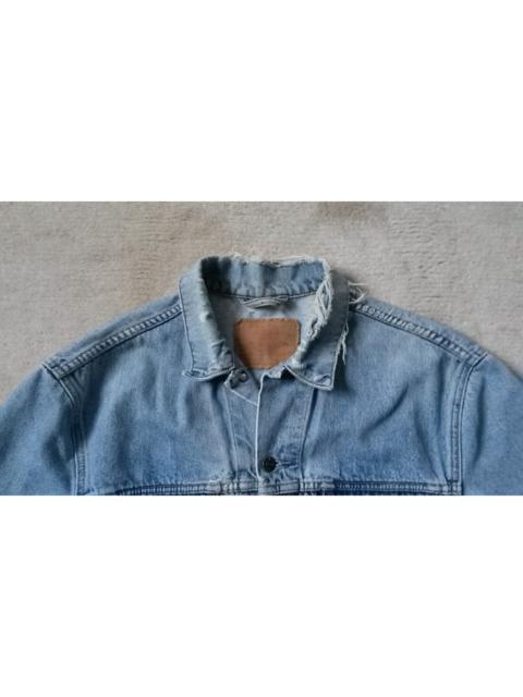 Levi's Unique Vintage Distressed Used Light Denim Jacket