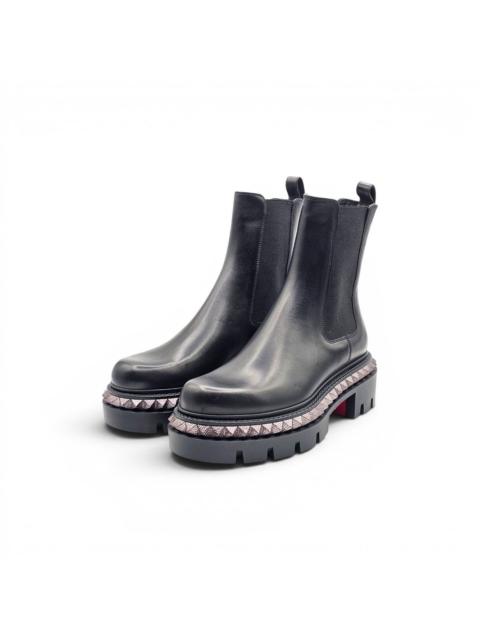 Christian Louboutin St Emilia Pyraclou Women's Leather Boots Black EU 37 US 7