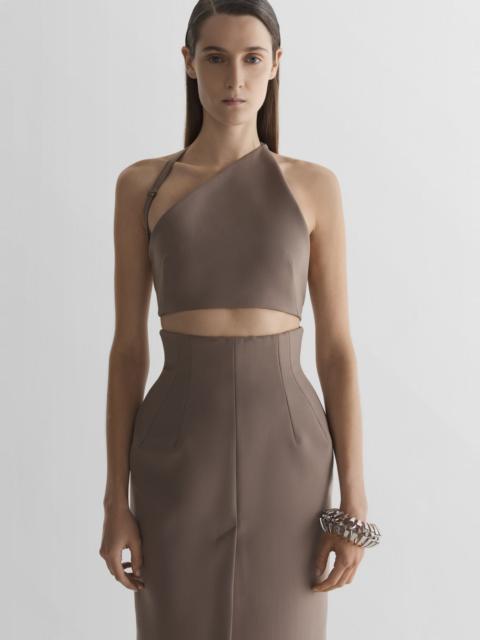 MUGLER Cropped tailored strap top