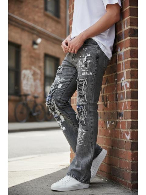 Other Designers Seditionaries - 90’s RETRO PUNK FLARE🔥STUDIO SHO Ripped Distressed Denim💥