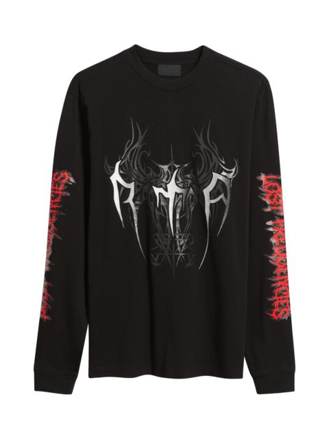 RTA RtA Lawrence Cyber Sigilism Long Sleeve Graphic T-Shirt in Black Cyber Sigilism at Nordstrom