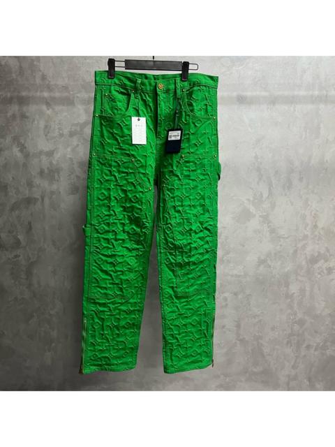 Louis Vuitton Louis Vuitton Green Solid-Color Workwear Jeans