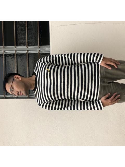 Other Designers Uniqlo - not Supreme x Banana White Black Stripes Crewneck Longsleeve Light Fleece Top Sweatshirt