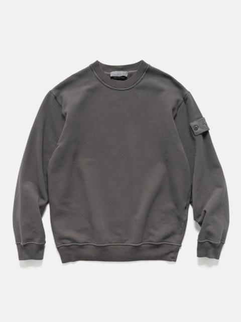 Stone Island Ghost Piece Stretch Cotton Fleece Crewneck Dark Grey