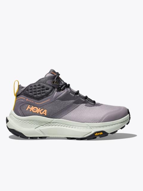 HOKA Women's Transport Hike GTX Shoes in Grey Skies/Sea Glass