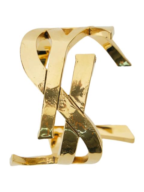 SAINT LAURENT Saint Laurent Women Gold Coloured Cuff Bracelet With Cassandre Silhouette In Metal Woman