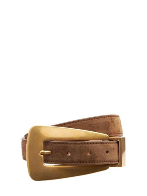 KHAITE Lucca metallic leather belt