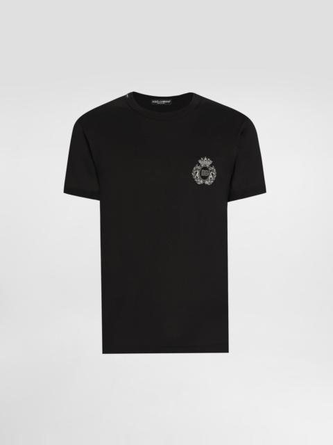 Dolce & Gabbana Cotton t-shirt with heraldic patch
